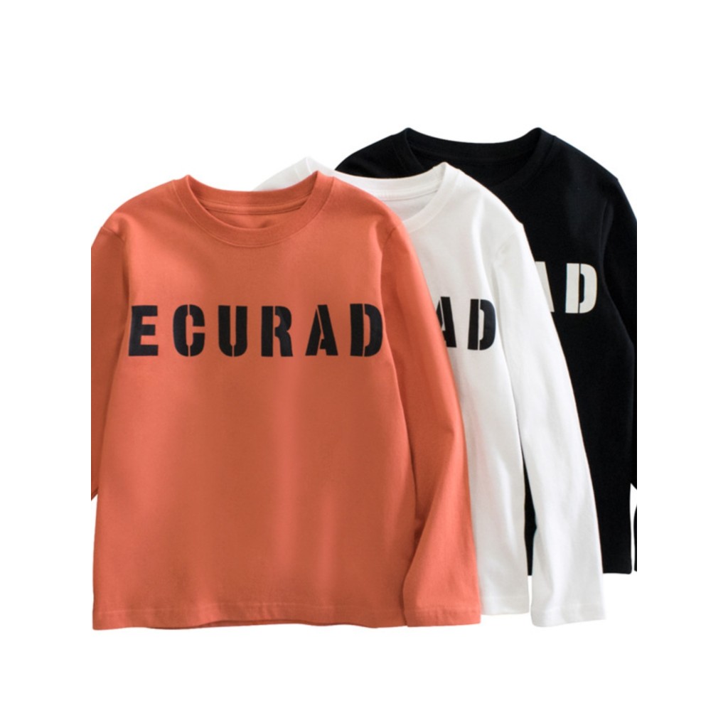 Grrrr marca primavera versão coreana meninos camiseta de manga comprida médio grande crianças impresso Plus Size topo ca