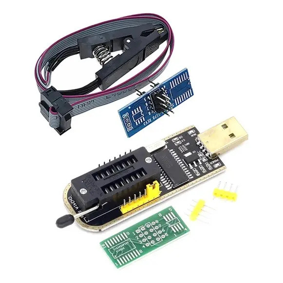 Adaptador Usb Gravador Leitor Programador Eprom+pinçajacaré
