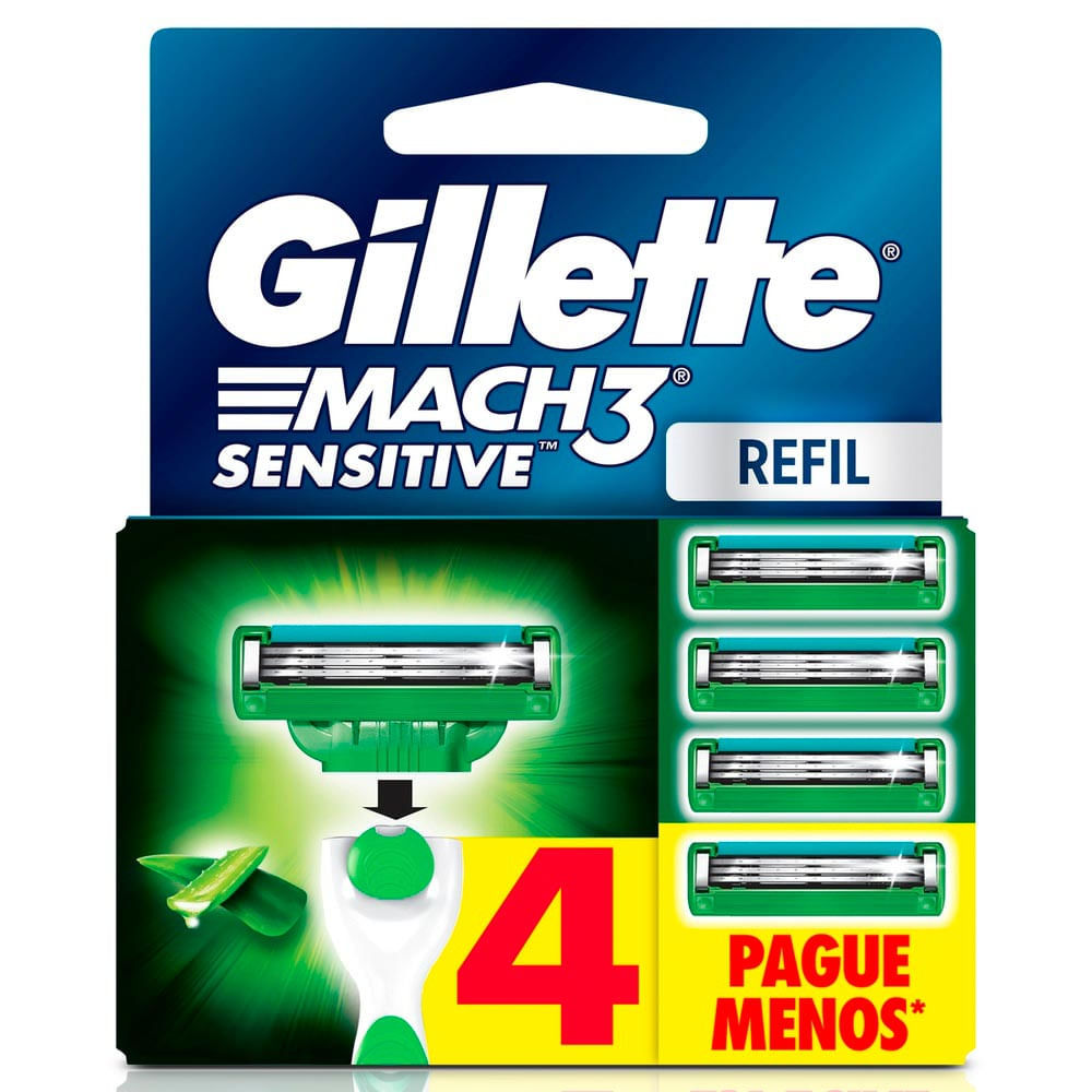 Carga Gillette Mach3 Sensitive Leve 4 Pague 3