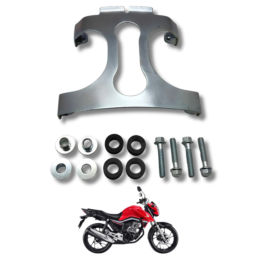 SUPORTE PARALAMA + KIT BUCHAS/PARAFUSOS/COXINS CG 160 EX/CARGO/START/TITAN/FAN 160