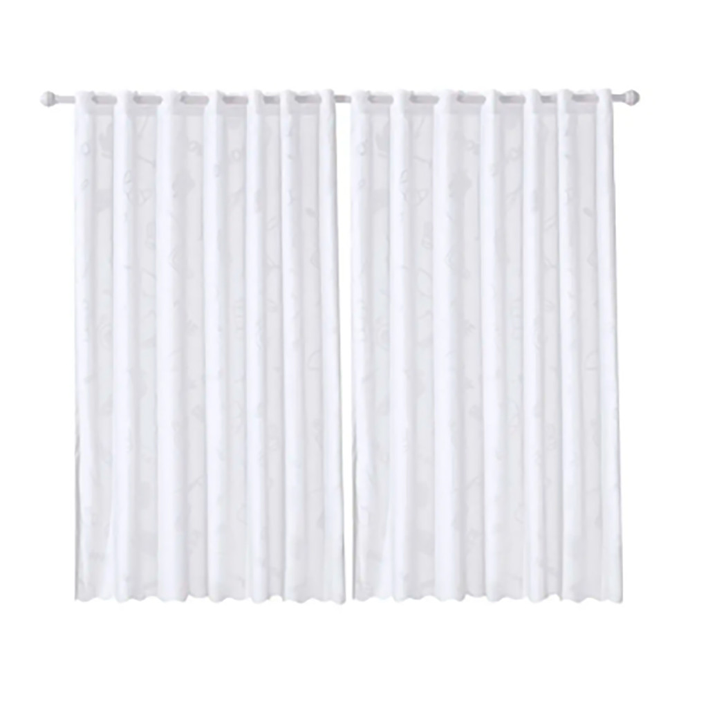 Cortina De Cozinha Passabarra 2,2x1,2m Branco - Bella Janela