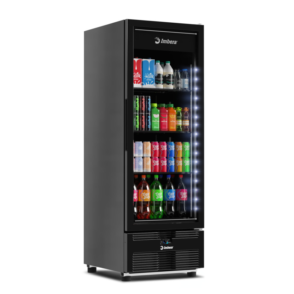 Freezer Vertical Imbera EVZ21 Max 597L Tripla Função FullBlack Porta de Vidro - 220V