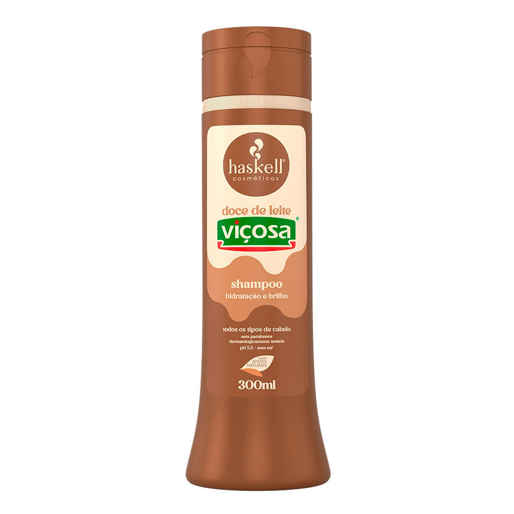 Shampoo Haskell Doce de Leite Viçosa Hidratação e Brilho 300ml
