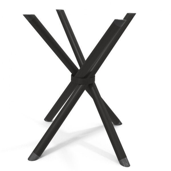 Base de Metal para Mesa de Jantar 73cm Volga Preto/Crome Preto Fosco