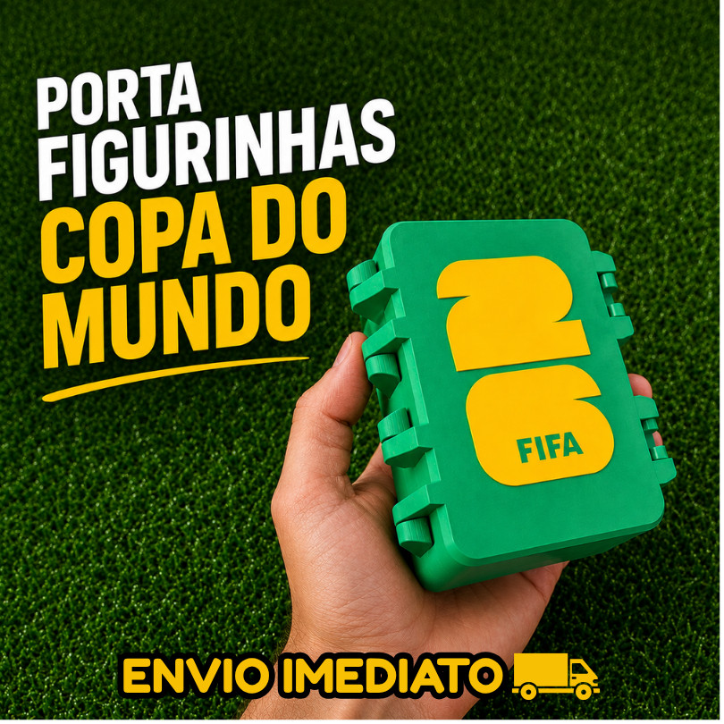 Caixa Porta Figurinhas do álbum Copa do Mundo 2026 , organize suas figurinhas com segurança