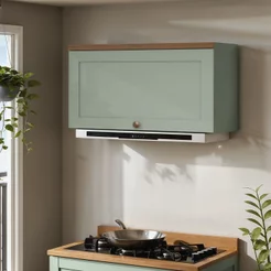 Armário Aéreo Basculante para Cozinha 1 Porta Provençal Iluminata Verde/Mint Verde Mint
