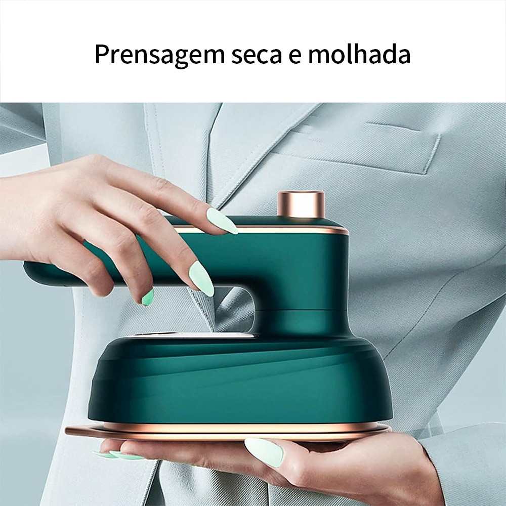 Ferro a vapor portátil mini, tamanho compacto, adequado tanto para casa quanto para viagens, remove rugas rapidamente.
