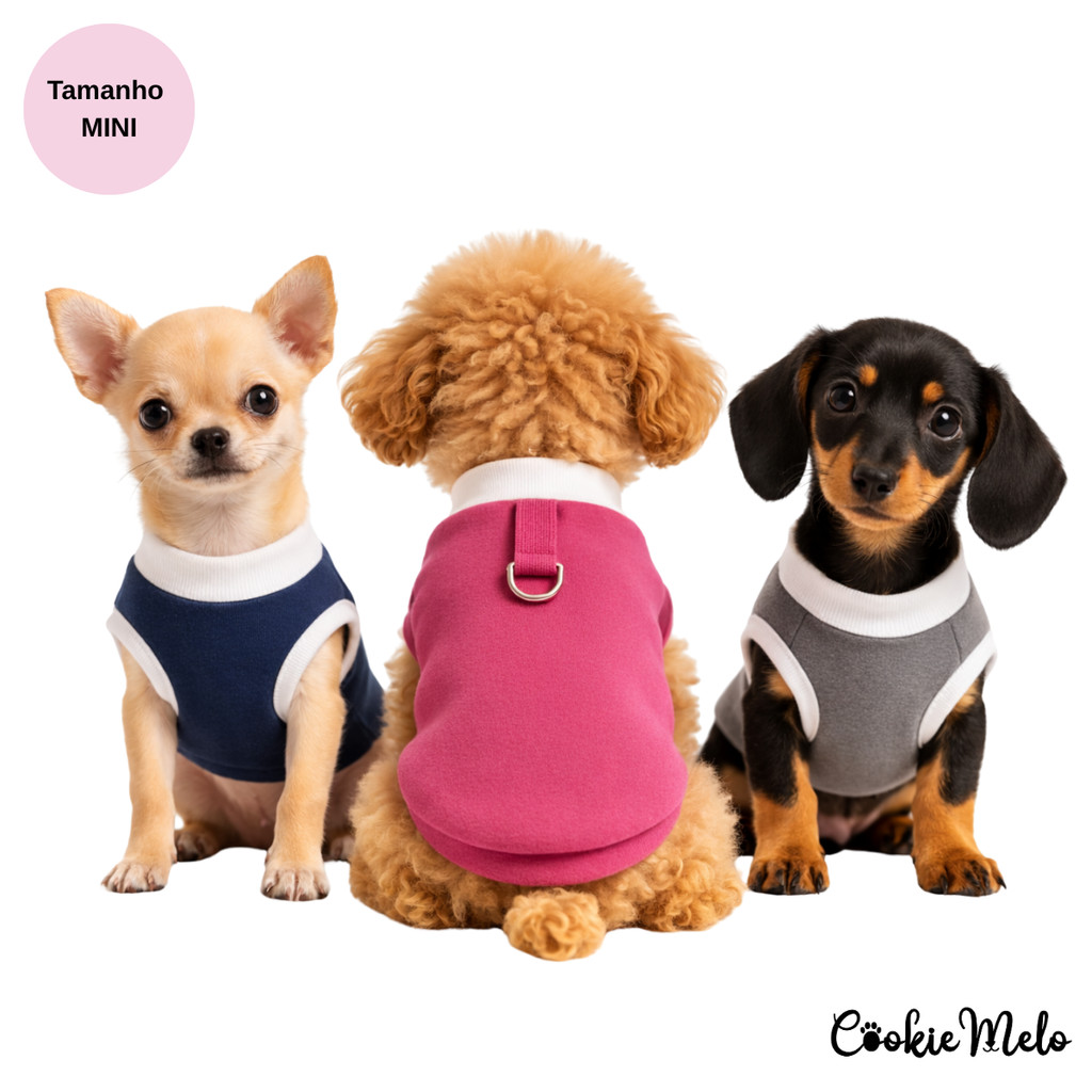 Roupinha Pet Cachorro Gato Pequeno Porte Filhote Mini PP Quentinha Macia E Estilosa Para Dias Frios