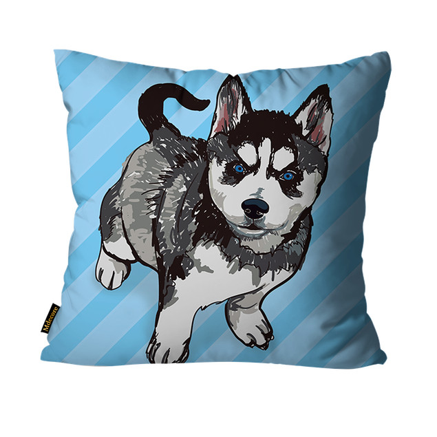 Capa para Almofada Mdecore Husky Siberiano