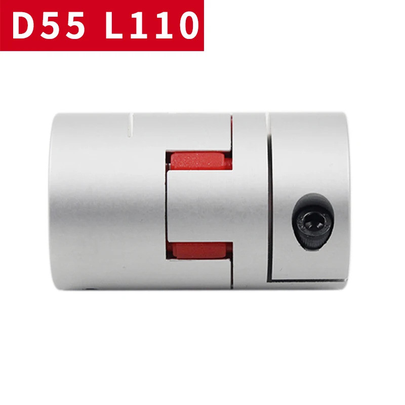 D55L110 Braçadeira De Ameixa Flexível Acoplador Tamanho Do Eixo Acoplamento De Mandíbula 14/15/16/18/20/22/23/24/25/26/2