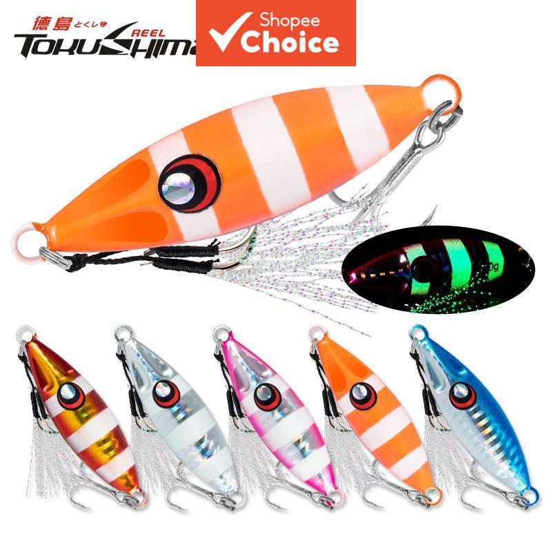  1Pc 10-60g Isca Luminosa - 5 Cores Isca de Fundição de Metal | 4-7.2cm Isca Artificial Dura | Isca de Jigging com