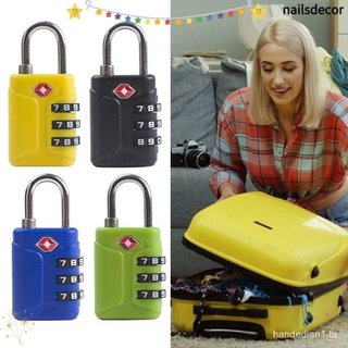 Bloqueio De Senha Alfandegária NAILSDECOR , Cadeado TSA Fechadura De Combinação De 3 Dígitos , Armário De Ferramentas De