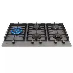 Cooktop a Gás Fischer Platinium Prime Tripla Chama 5 Bocas Inox Preto Bivolt