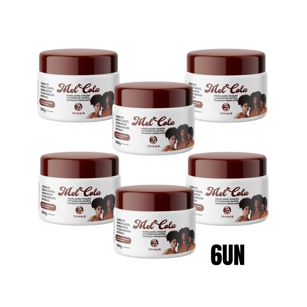 Kit 6un Mel Cola 250g Mel Natural Trihair
