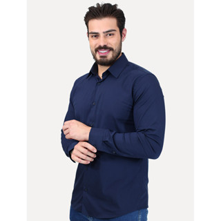 Camisa King & Joe Travel Pack Tech Poliflex Azul Marinho CS.02.002J 00004 em Oferta na Shopee