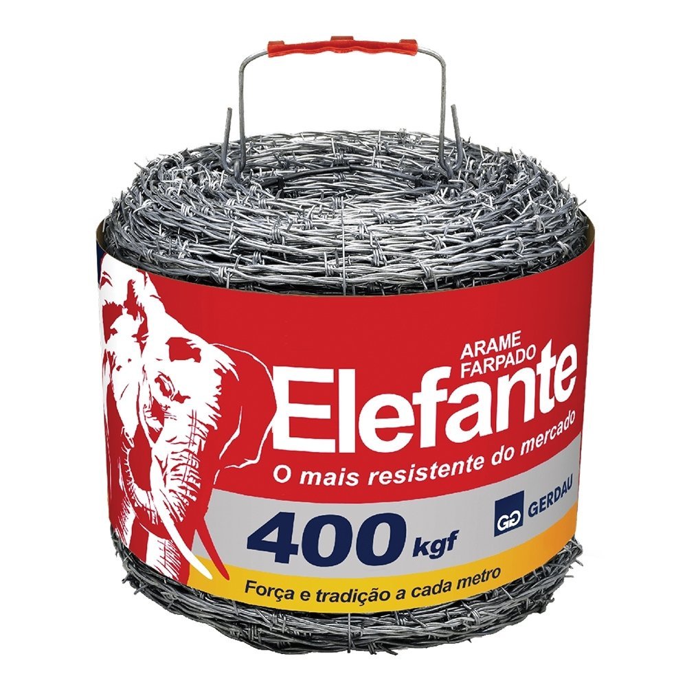 Arame Farpado Gerdau Elefante Fio 2,2 mm – Resistência de 400 kgf | Rolo com 250 m