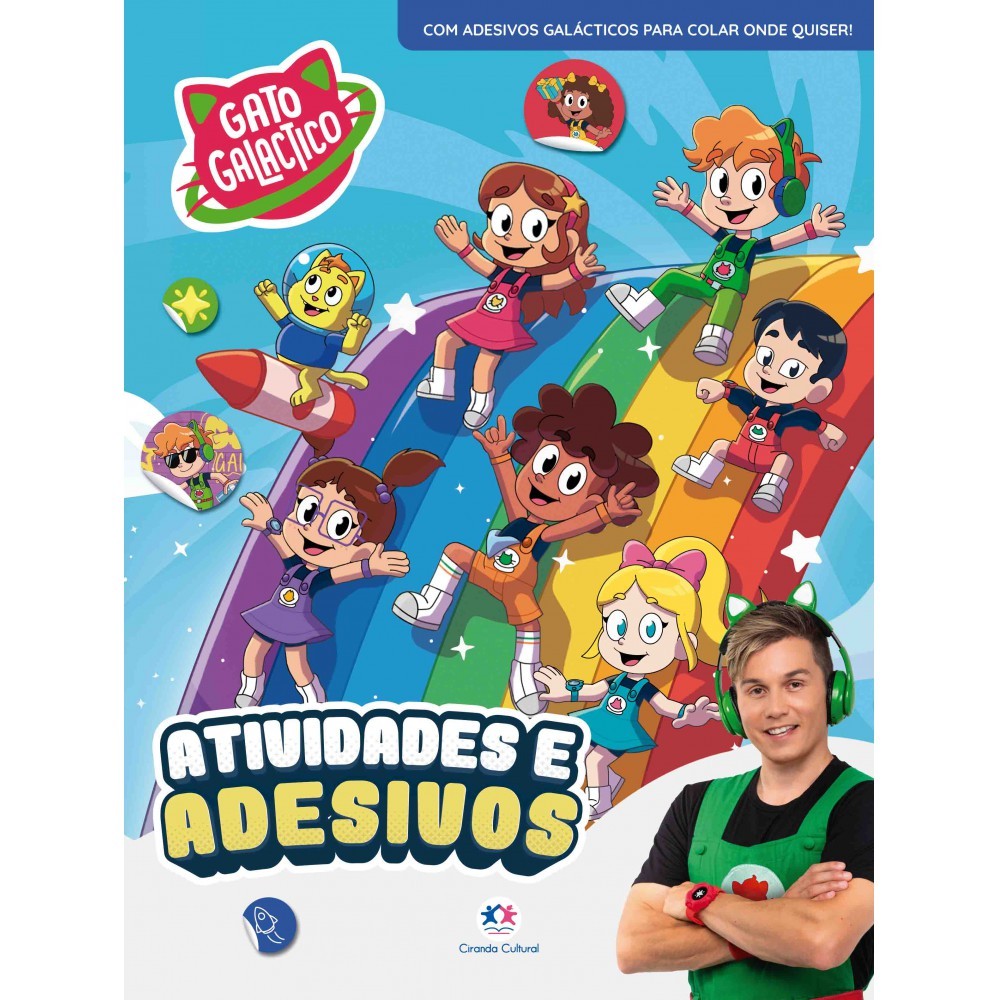 Livro Gato Galactico - Atividades e adesivos