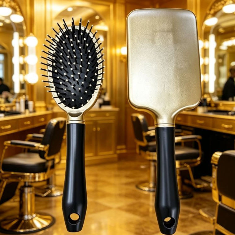 Pente Profissional De Cabelo Almofadada com Cerdas suave Raquete E oval disponivel