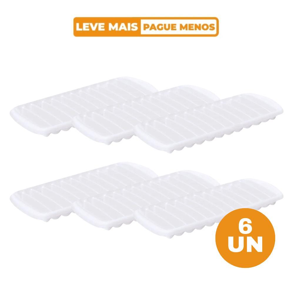 Kit 6 Forma de Gelo Palito Plástica Branca Casar Sanremo