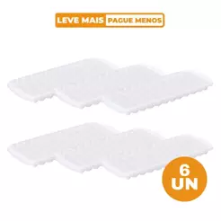Kit 6 Forma de Gelo Palito Plástica Branca Casar Sanremo