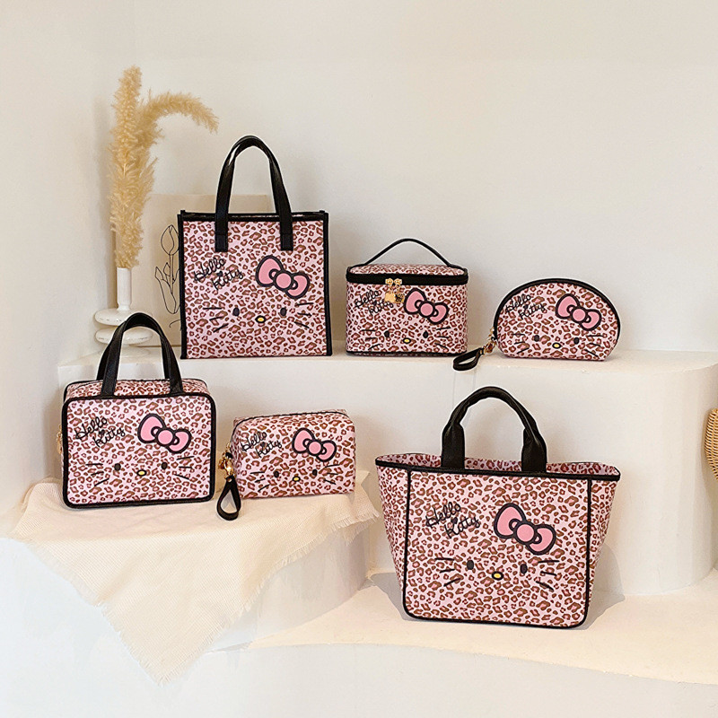 HelloKitty Bolsa de higiene portátil Bolsa de cosméticos Bolsa de cosméticos Bolsa Tote Bolsa feminina para mamãe Bolsa 