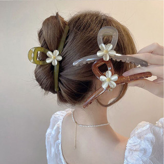 Influenciador coreano imitação olho de gato flor Grab clip grande Volume de cabelo mais simples temperamento tubarão cli