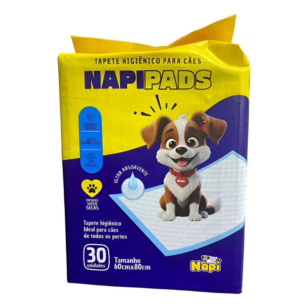 Tapete Higienico Premium Pet Cães 80x60cm - Controle De Odor