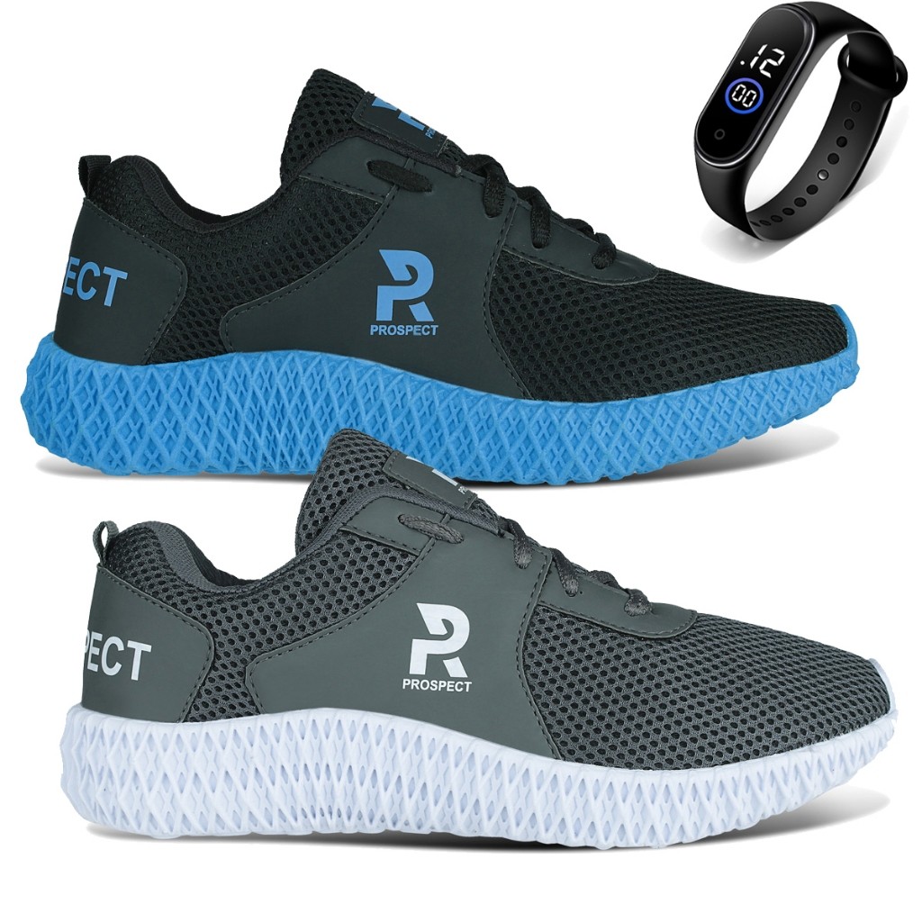 Kit 2 Tênis Masculino Prospect Fly Oferta Promoção Barato Mais Vendido + Relógio