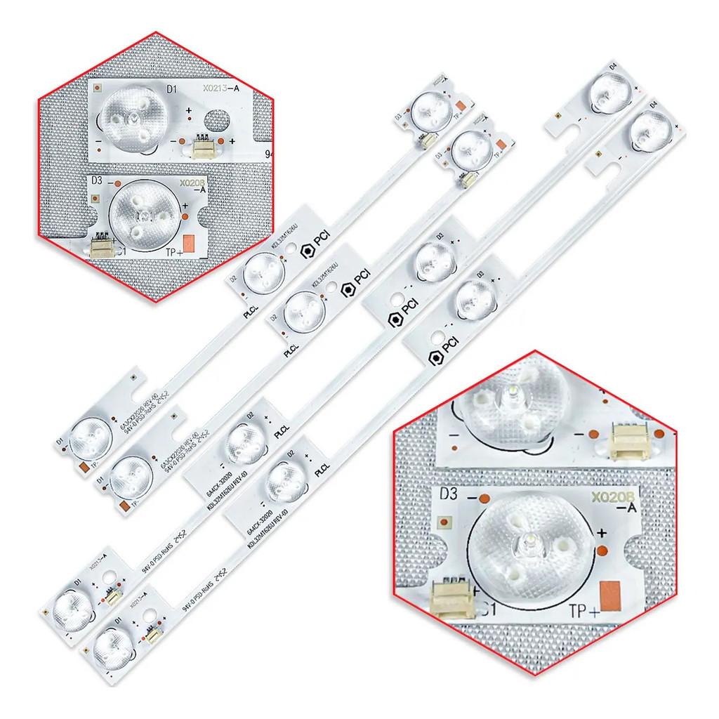 Kit 4 Barras Led Semp 32l2400 Dl3244 Dl3245i