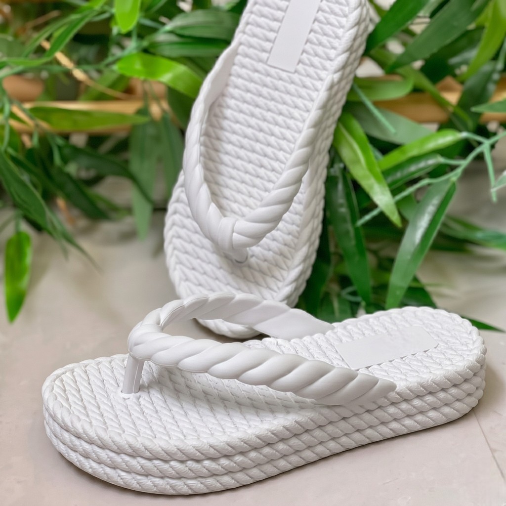 Chinelo Plataforma Trançado Feminino Nuvem Antiderrapante Confortável