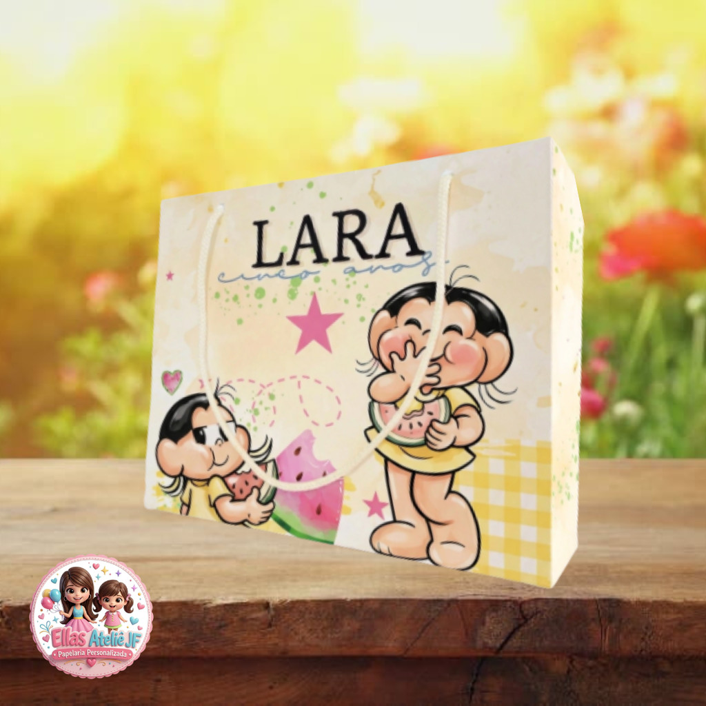 10/15/20/25 Sacolinhas Personalizadas FESTA MAGALI Pegue e Monte (19x15x6cm)