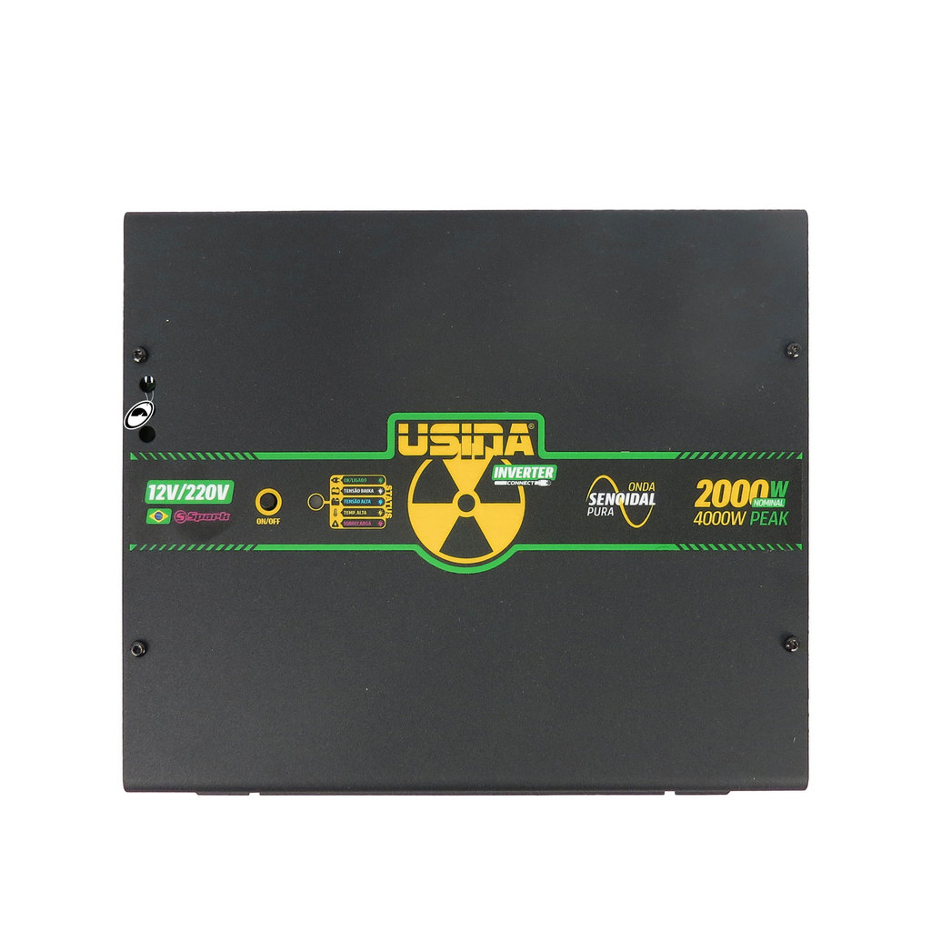 Inversor de Tensão Senoidal Usina Inverter 2000W 12 Volts 220V