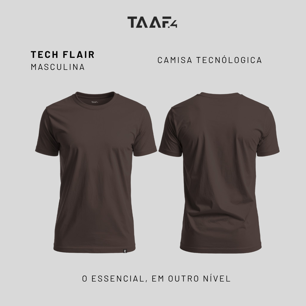 Camiseta Masculina Tech Anti Odor Gola Careca Não Amassa Controle Térmico Modal Treino Casual Dia a Dia Modal Academia