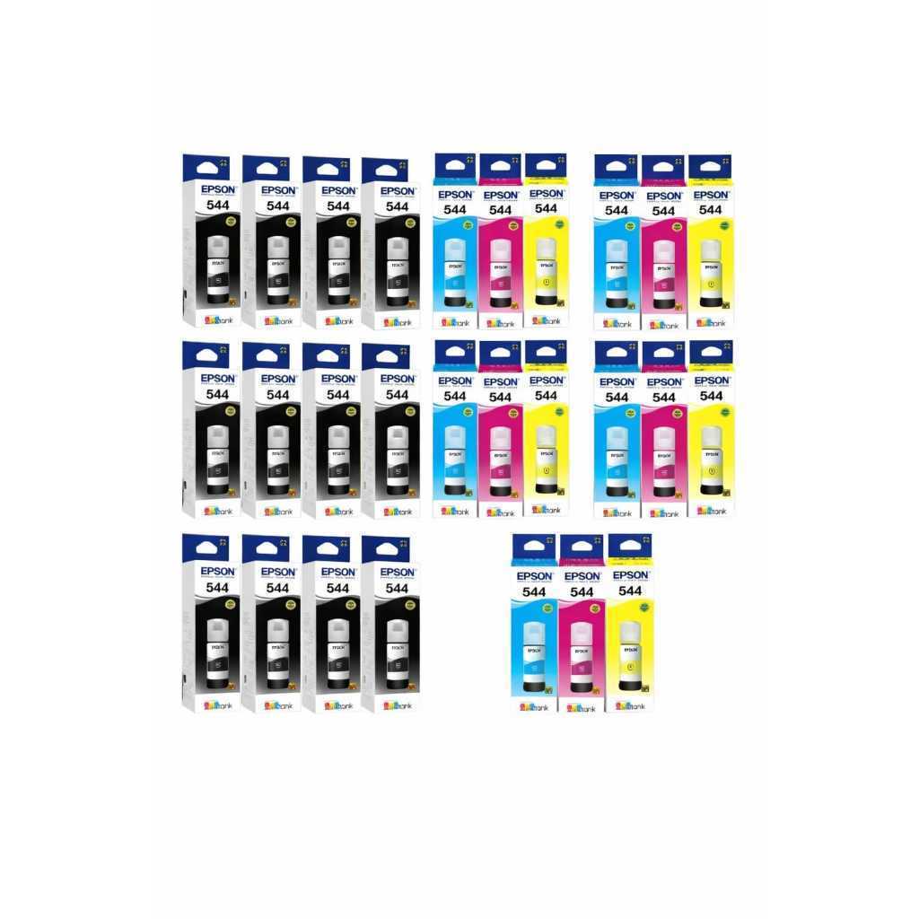KIT 27 TINTAS PARA T544 ORIGINAL COR BK M Y C L3110 L3150 L3250 EPS