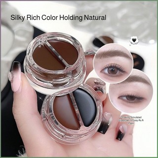 Creme para sobrancelhas bicolor matte com pincel para delineador