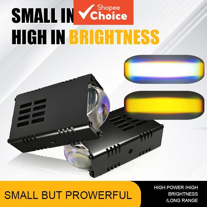 Mini Farol LED para Carro Moto Farol Projetor de Neblina Luz Auxiliar