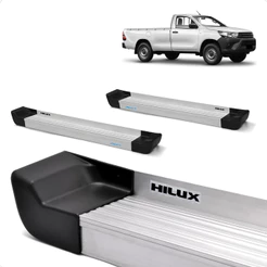 Estribo Prime Hilux 2016/... Cabine Simples Natural