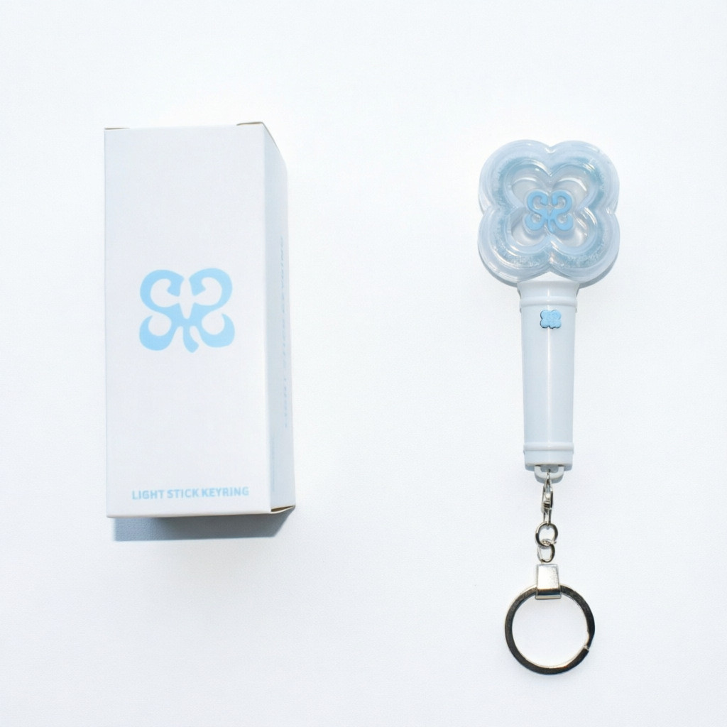 Kpop Idol Hearts2Hearts Mini Light Stick Chaveiro H2H Concerto Coroa Lâmpada Chaveiros