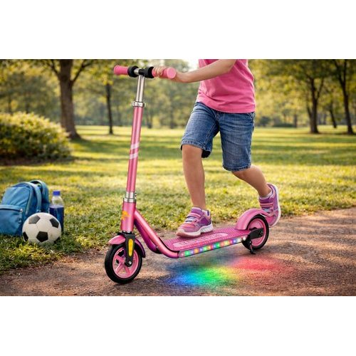 Patinete Eletrico Infantil Rosa Veiculo Eletrico Portatil Seguro Diversao Criancas