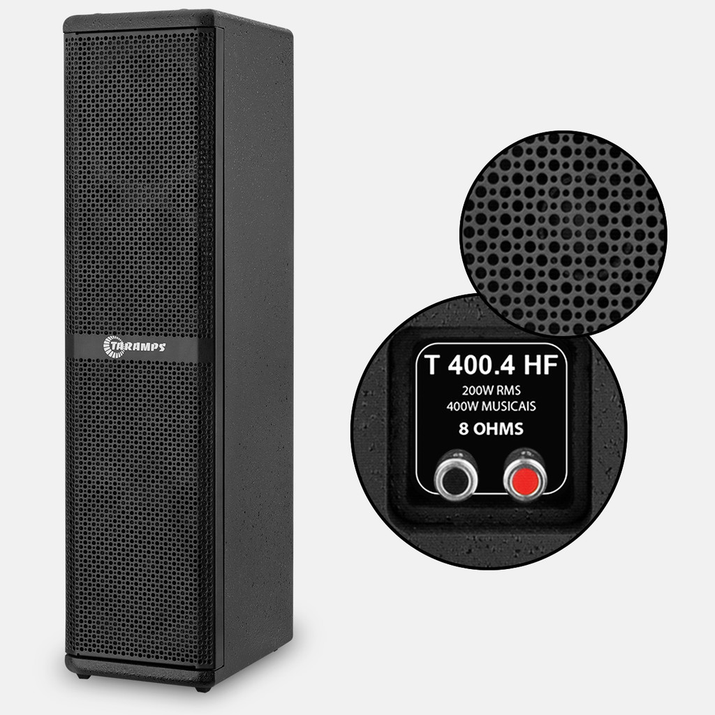 Caixa Acústica T 400.4 HF Taramps 400W Preta de 4 Alto-Falante de 4 Polegadas Lançamento