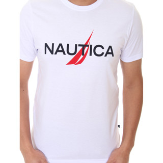 Camiseta Nautica Masculina Red Logo Graphic Branca em Oferta na Shopee