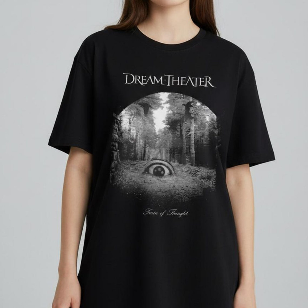Camiseta Masculina Feminina Preto Dream Theater Train of Thought T-shirt Unissex Banda de Rock Progressivo