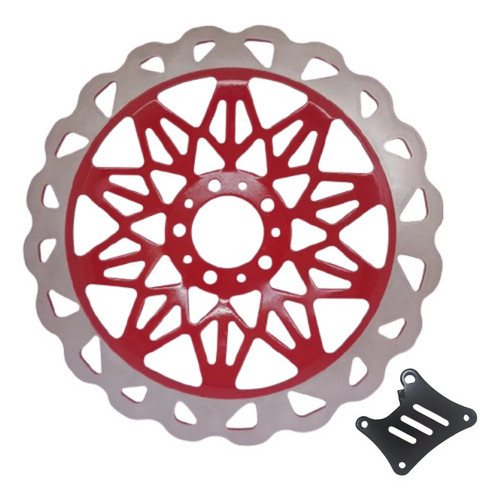 Disco Freio Titan 150 Fan Mix Cargo 290 Mm 2009 2010 2011 2012 2013 2014 2015 Vermelho Discão Wave