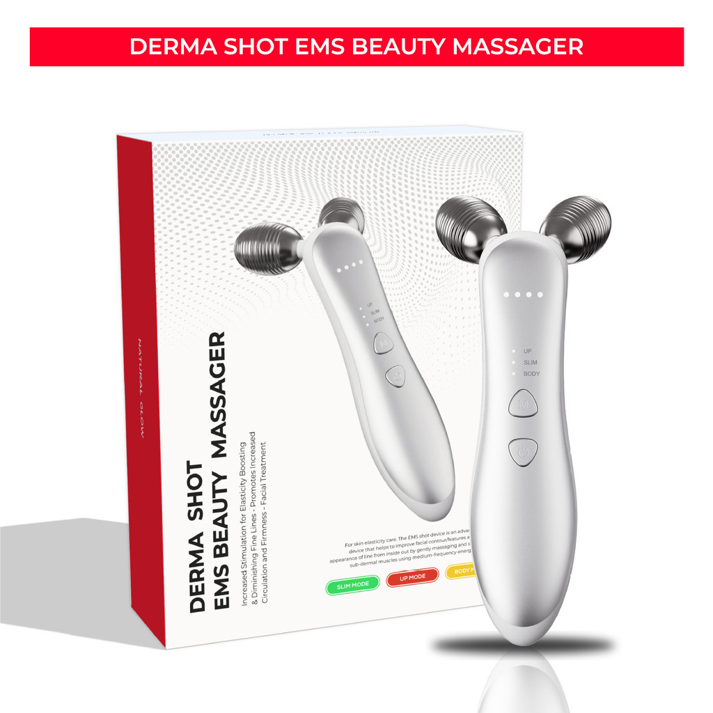 Novo Massageador Facial de Microcorrente com 2 Rodas para Modelagem e Firmamento da Pele