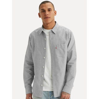 Camisa Levis Masculina Standard One Pocket Cinza Mescla em Oferta na Shopee