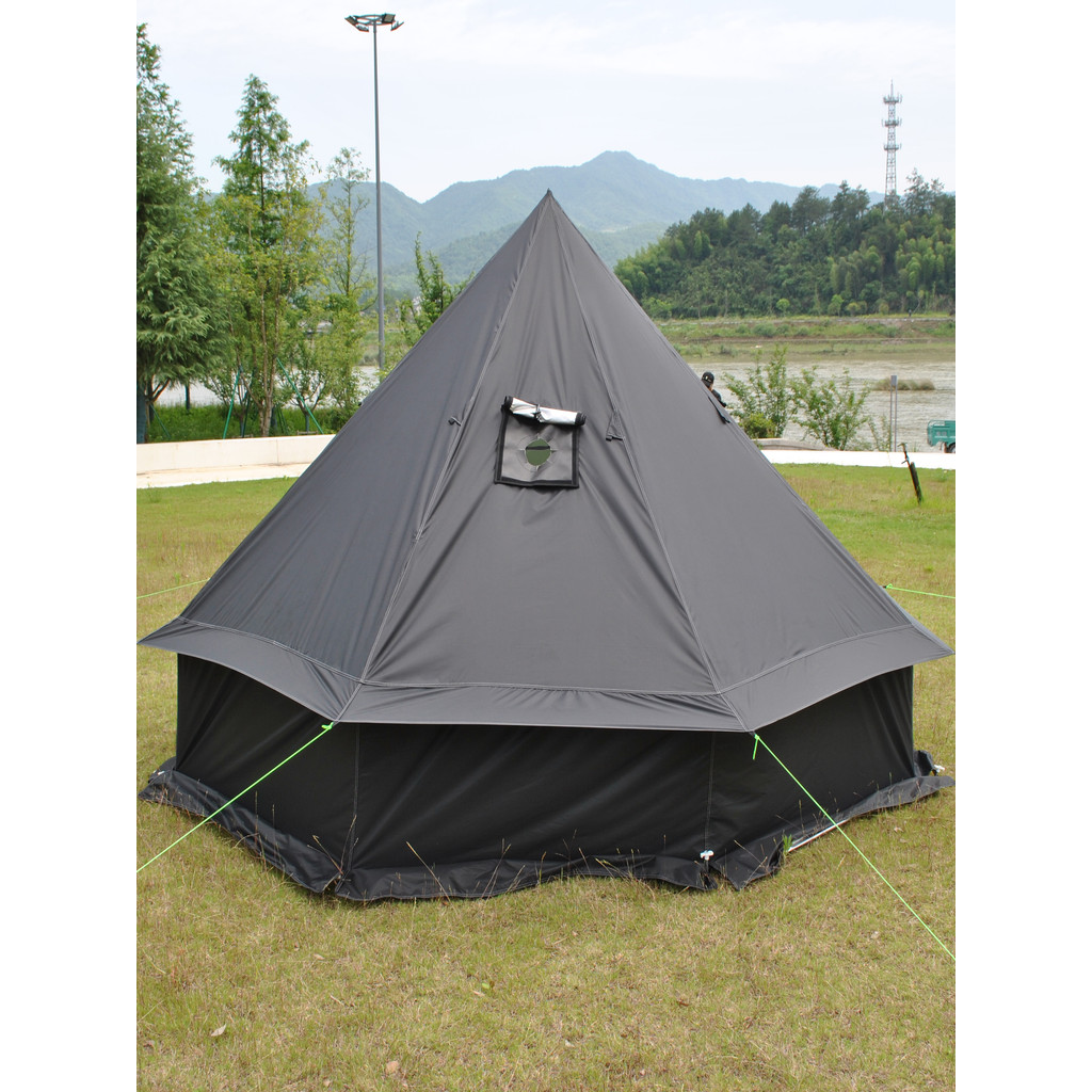 Tenda de fogão a lenha, barraca de acampamento para 4 pessoas, barraca de yurt de chaminé portátil, yurt de acampamento 