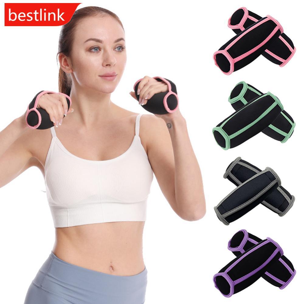 BESTLINK 2 Unidades De Software Feminino Portátil Haltere Saco De Areia Braços Pesos 2 Libras Neoprene Para Yoga Fitness