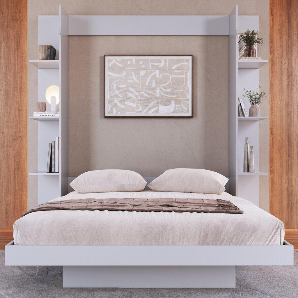 Cama de Casal Articulada com Estante para Colchão 188x138cm Multimóveis CR40141
