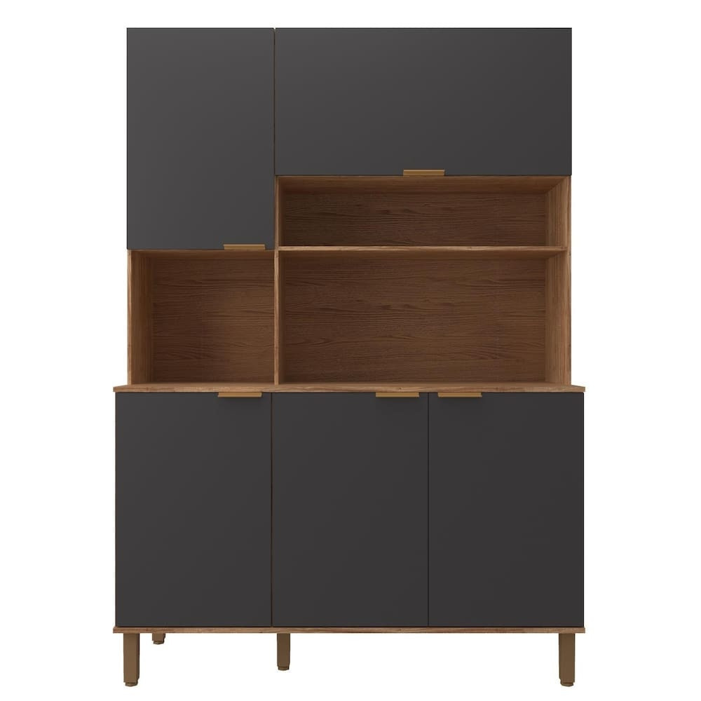 Cozinha Compacta Bartira Topzio 153,1cm 5 Portas 3 Prateleiras