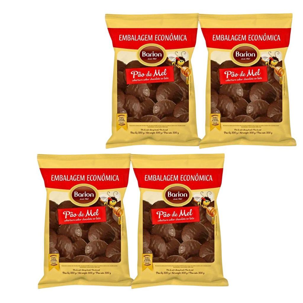 Kit 4un Barion Pao De Mel Cob Sabor Chocolate 300g